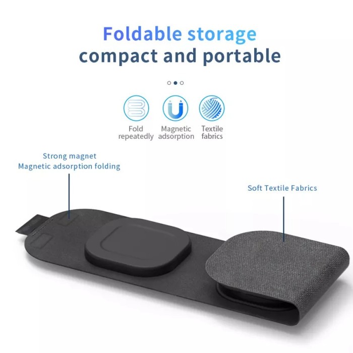 3 In 1 Magnetic Wireless Charger Pad Qc For , Iwatch, Airs