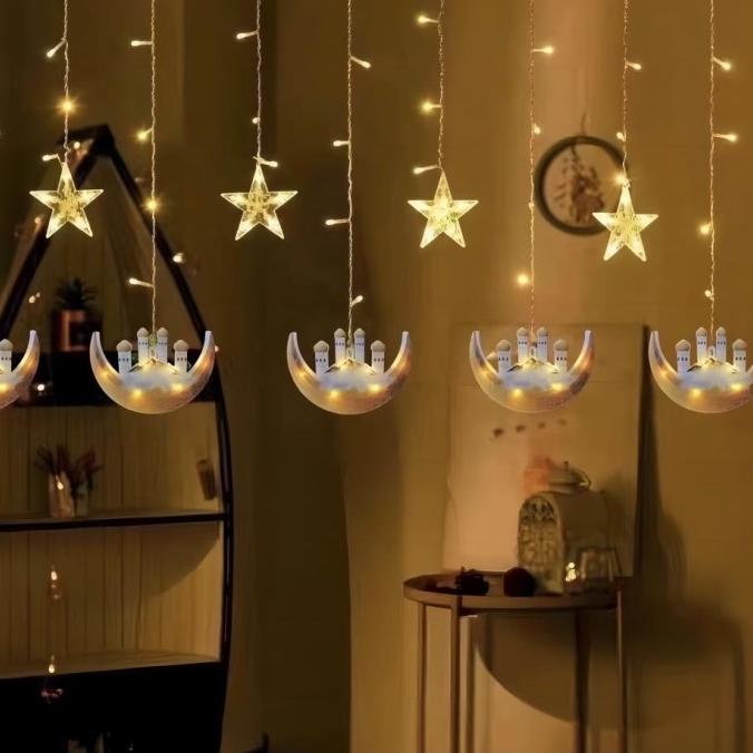 

Lampu Tirai Idul Fitri Dekorasi Lebaran Hiasan Ramadhan Murah Grosir