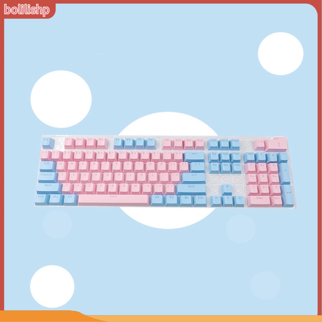 &lt;Bolilishp&gt; 104pcs / Set Keycaps Universal Ergonomis Untuk Keyboard Mekanik