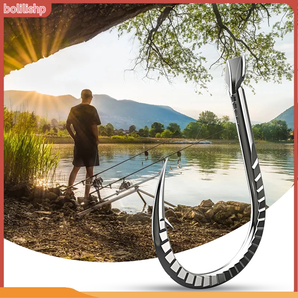 [Bolilishp] 30pcs/set 1-15 Kait Memancing Tajam Tahan Karat Anti-Korosi Paduan Titanium Heavy Duty Barbed Carp Fishing Fishhooks Angling Supplies