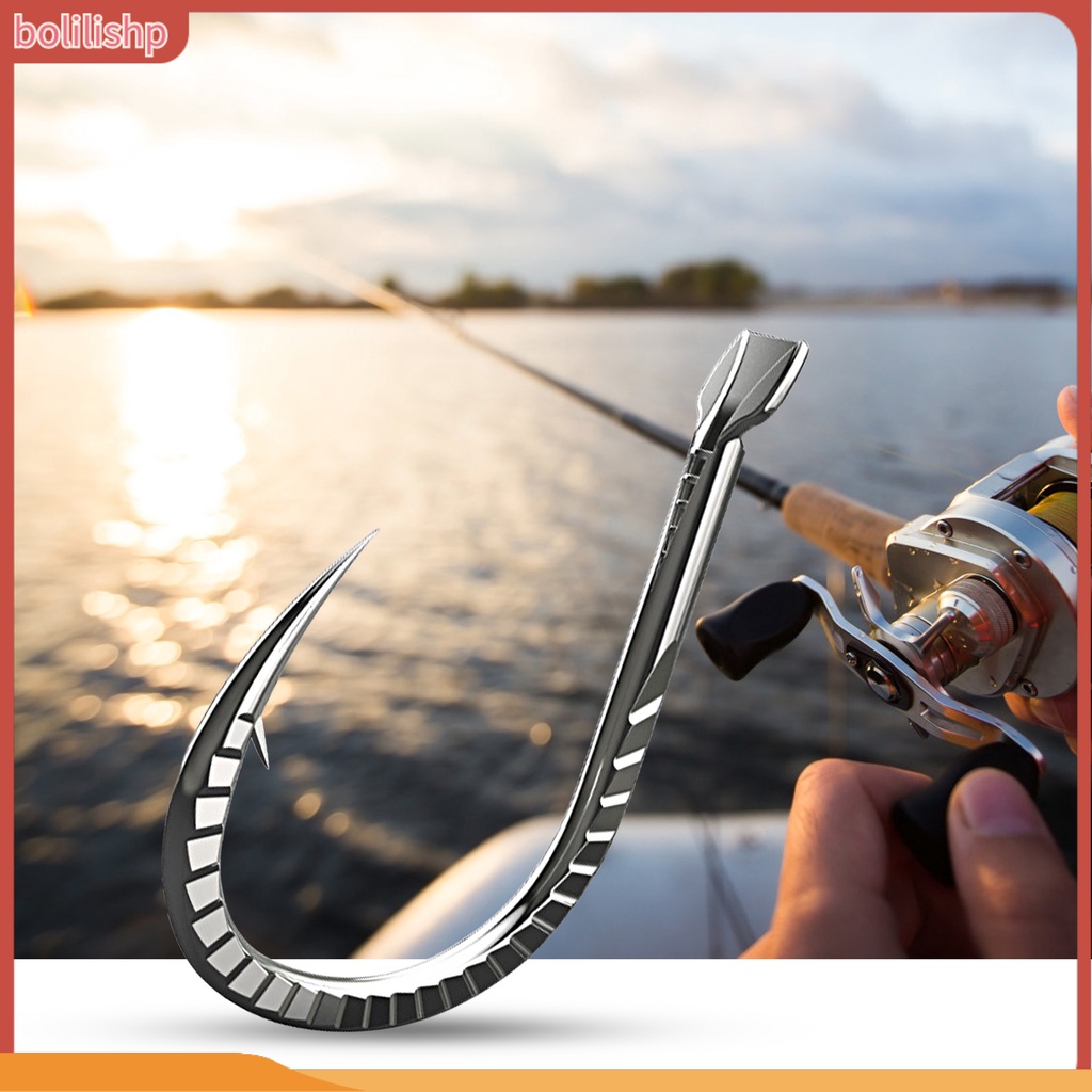 [Bolilishp] 30pcs/set 1-15 Kait Memancing Tajam Tahan Karat Anti-Korosi Paduan Titanium Heavy Duty Barbed Carp Fishing Fishhooks Angling Supplies