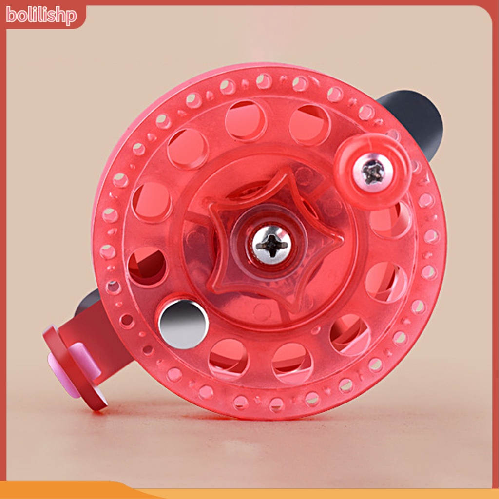 [Bolilishp] fishing Reel Bentuk Bintang Tombol Quick Release Kiri/Kanan Saling Tukar. Portable Fleksibel High Speed Plastik Hand Rod Fish Line Transparan Fly Fishing Reel Alat Pancing