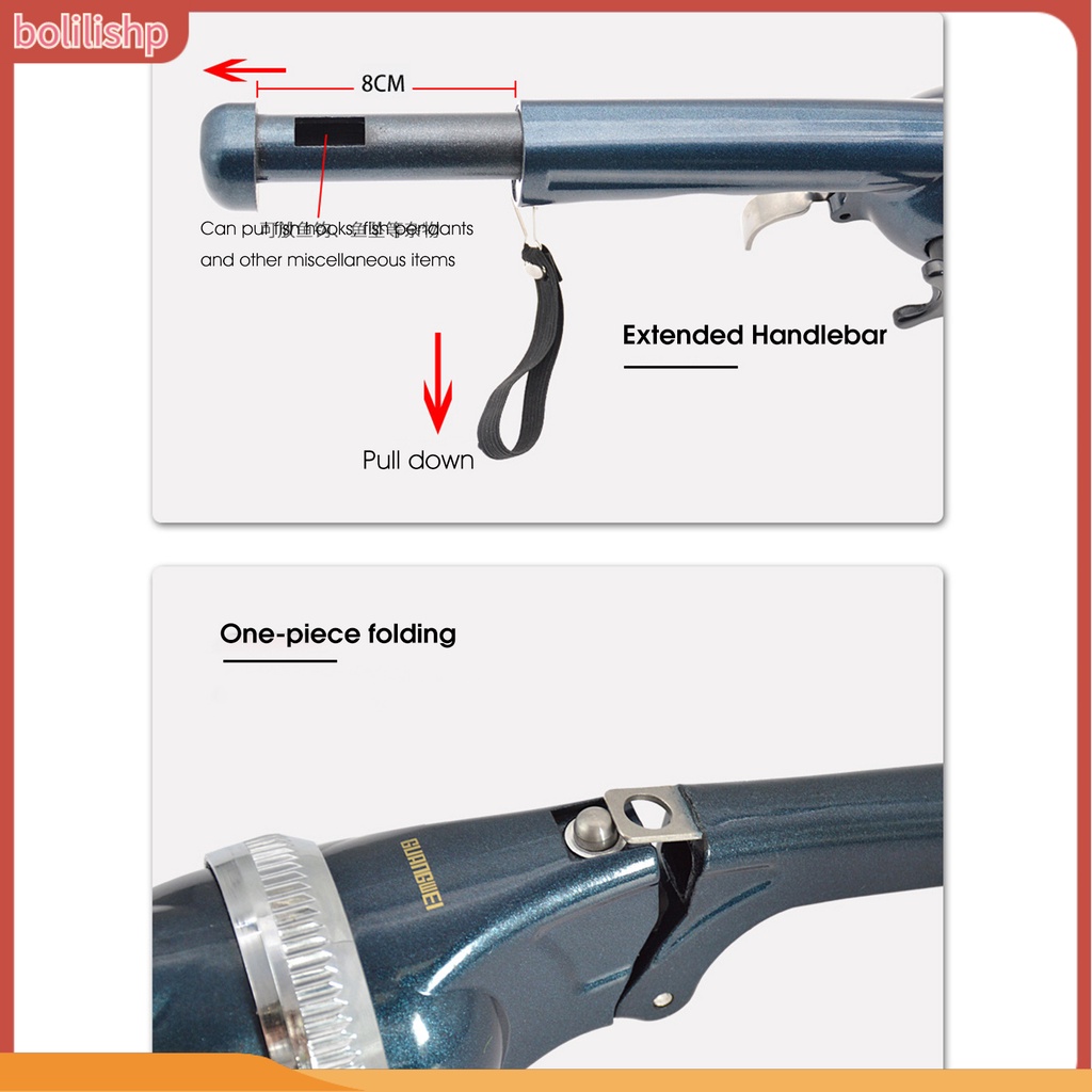 [Bolilishp] 1 Set Reel Pancing Terintegrasi Pegangan Memanjang Ringan Ketangguhan Yang Baik Joran Laut Teleskopik Untuk Angling