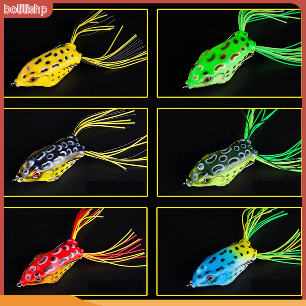 &lt;Bolilishp&gt; Umpan Pancing Soft Bait Bentuk Katak Imitasi Panjang 6cm Berat 12g