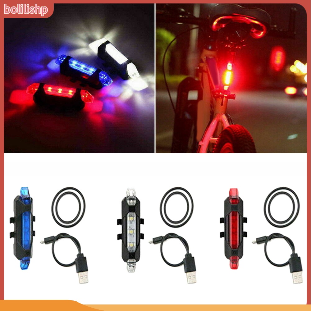 &lt;Bolilishp&gt; Lampu Belakang Sepeda Mtb Usb Rechargeable