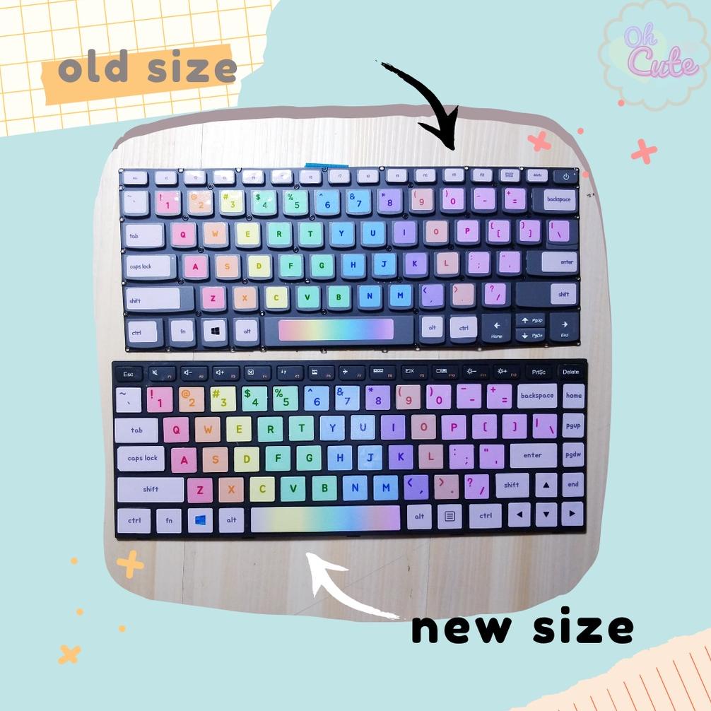 

Trending Korean Hangul Keyboard Sticker For Windows Aesthetic Palette Color - Oh Cute Stiker M23Y