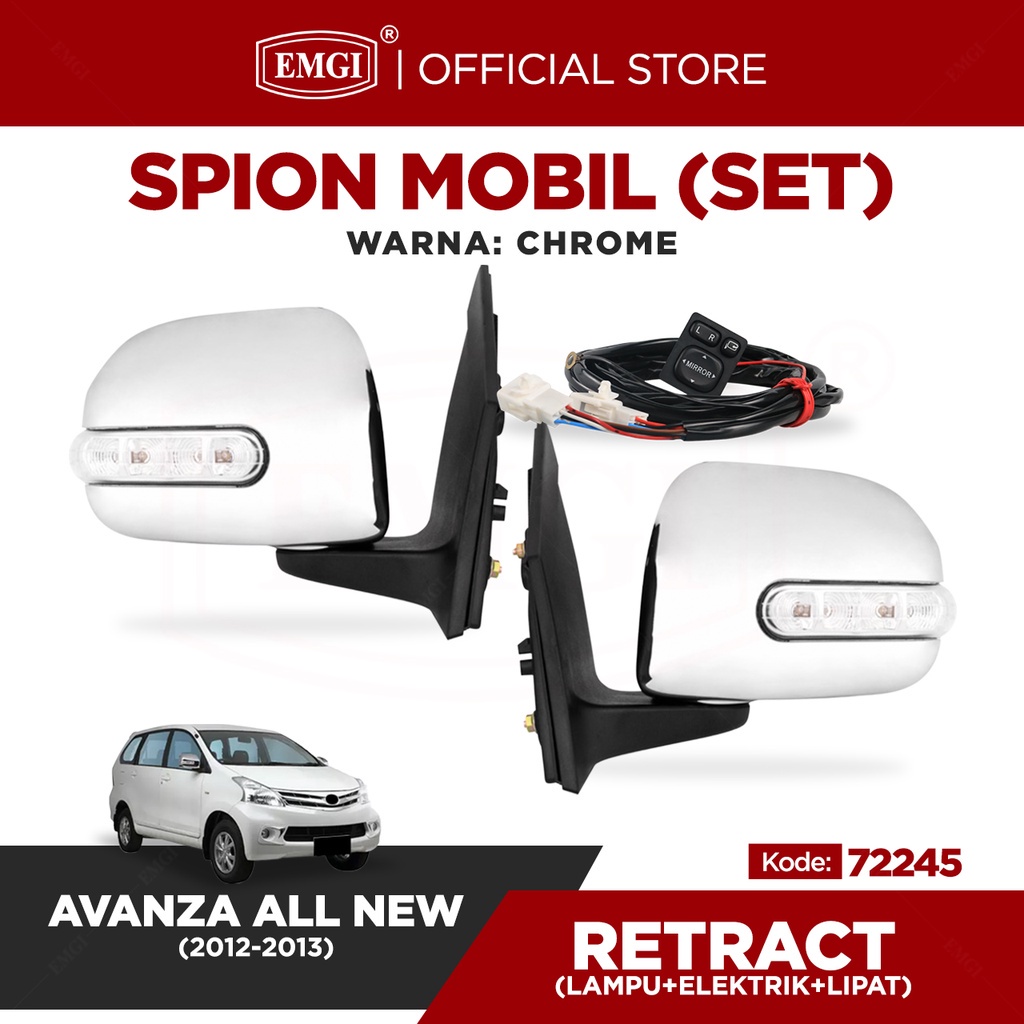 Upgrade Retract - Spion Mobil Avanza All New 2012 s.d 2013 + Switch - 72245s