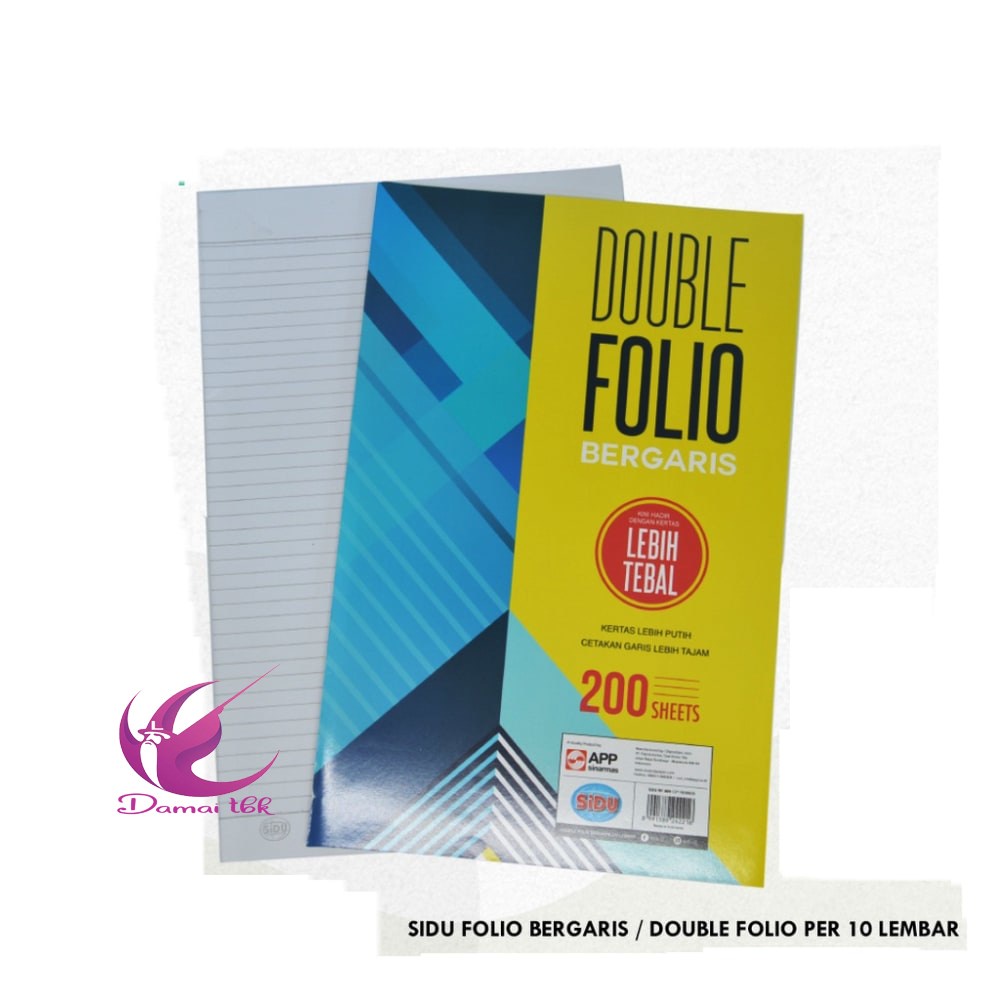 

Sidu Folio Bergaris double folio per 10 lembar