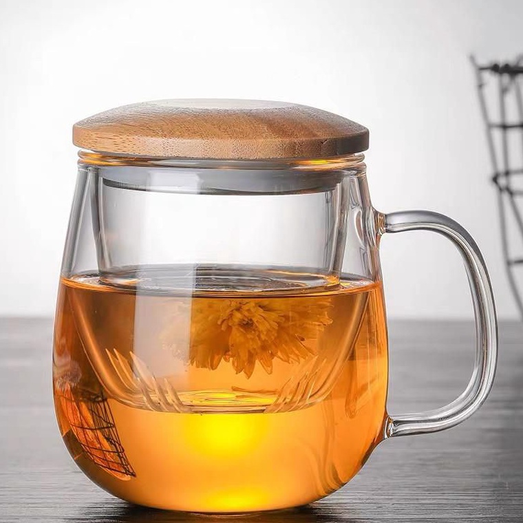 [KODE 1920] gelas cangkir teh tea cup mug with infuser filter / gelas dengan penyaring teh /gelas sa