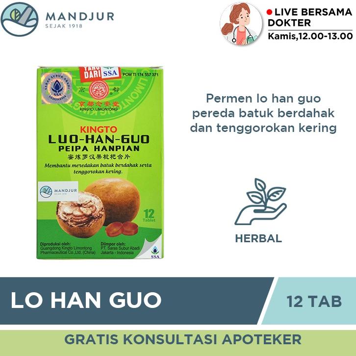 New Kingto Luo Han Guo Peipa Hanpian - Permen Batuk Lo Han Kuo