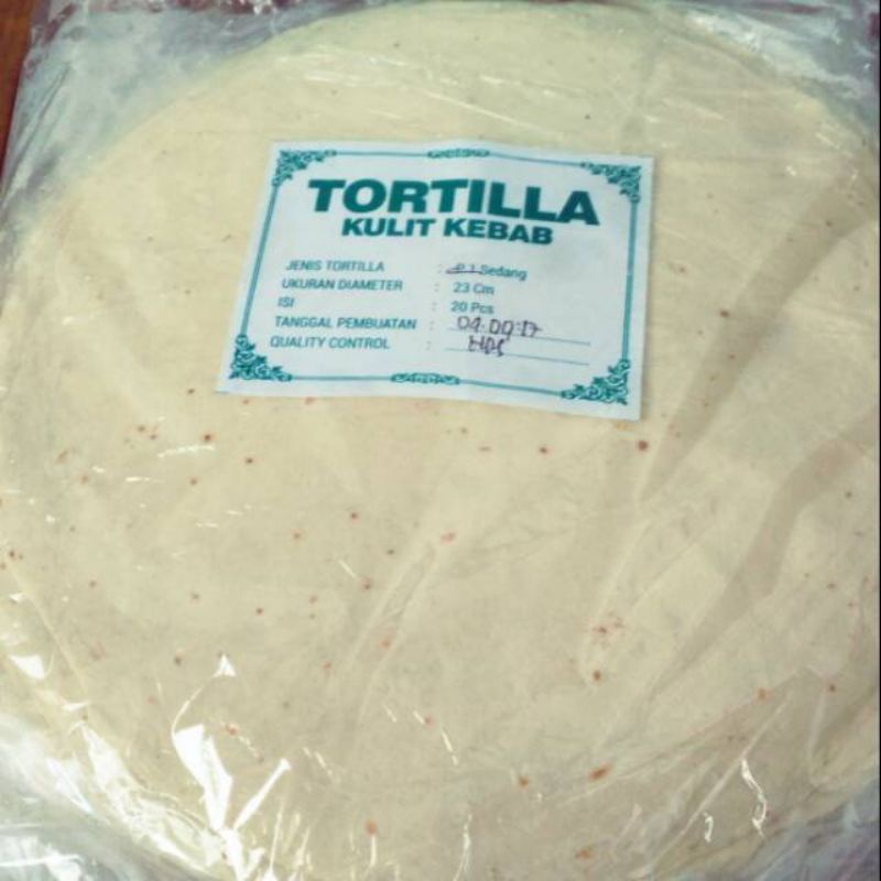

Kulit Kebab Tortilla Diameter 23cm 20Lembar 100% HALAL