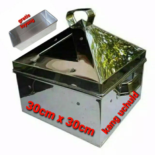 kukusan kotak stainless 30cm