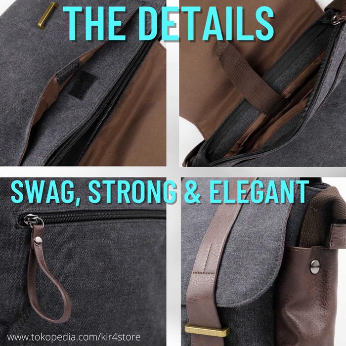 Tas Selempang Pria Canvas Shoulderbag Sekolah Kuliah Kerja Cowok