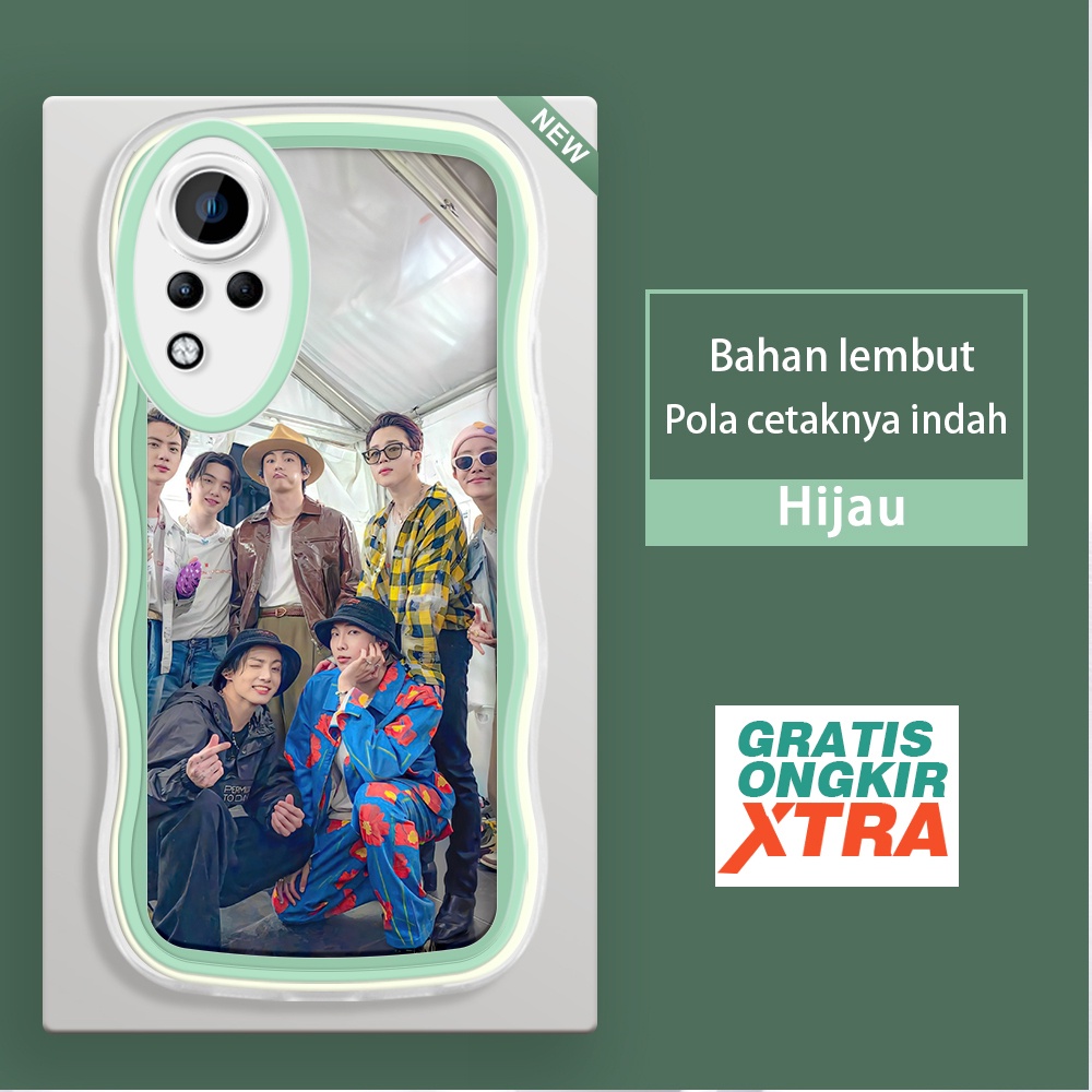 Mulia Infinix Note 8 10 Pro 11 NFC 12 G88 smart 4 4c 5 6 plus Casing Ponsel  Pola kasual BTS  warna-