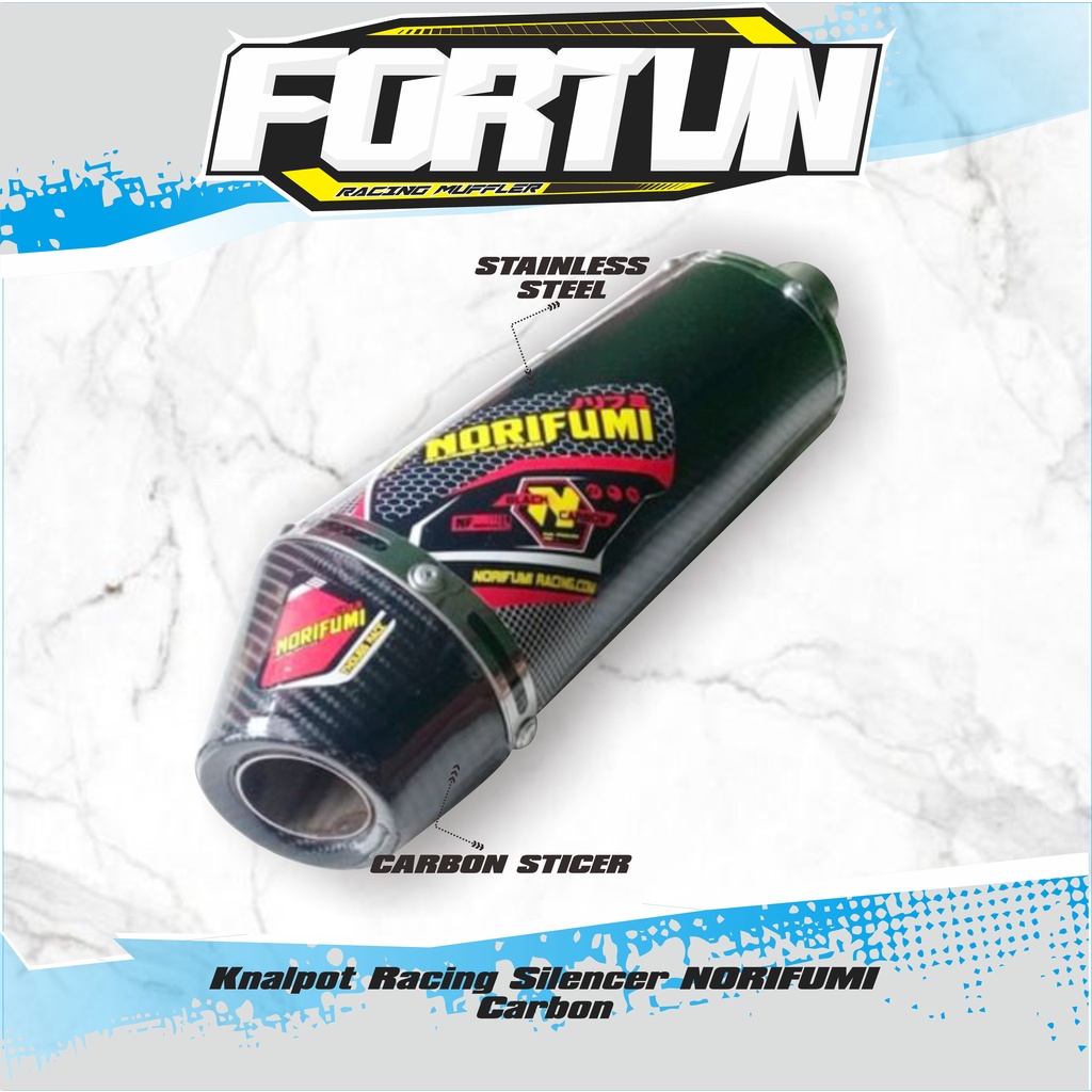 Knalpot Racing Silencer NORIFUMI Carbon for Motor KLX dll