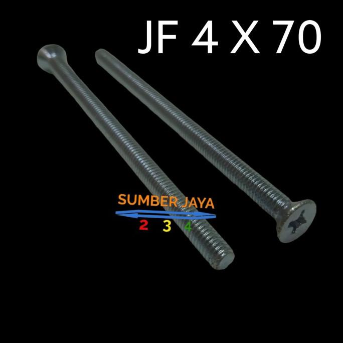 ] BAUT SEKRUP JF M4 X 70 / BAUT SEKRUP JF M4 ISI 100 PCS TERMURAH