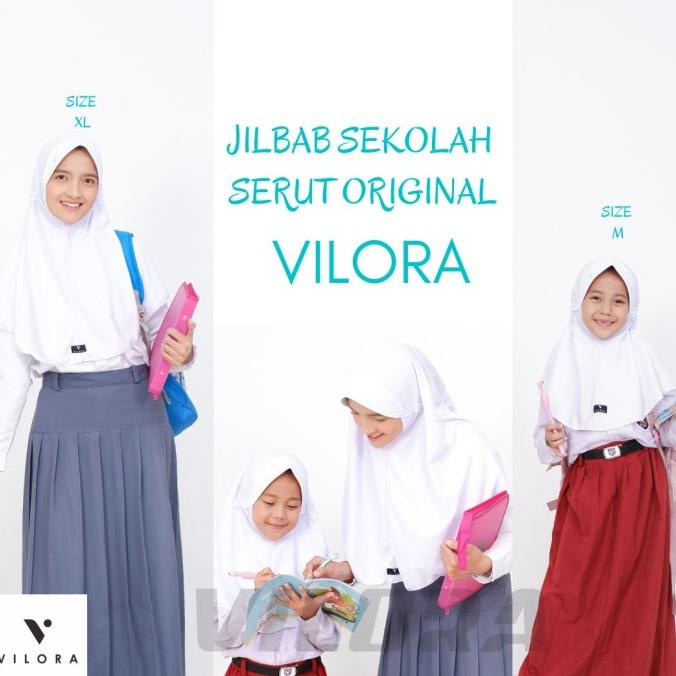 Jilbab Kerudung Sekolah Original Vilora Sd Smp Sma