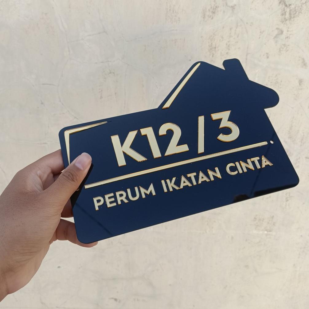 PAPAN NOMOR RUMAH AKRILIK | NOMER RUMAH ACRYLIC | ALAMAT RUMAH | PLAT NOMOR RUMAH - NRZ TERMURAH FRE
