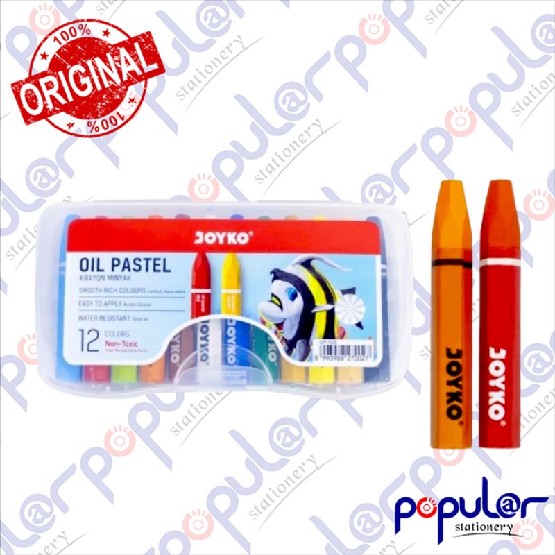 

Crayon Joyko 12S / Crayon Minyak Oil Pastel 12 Warna OP-12S