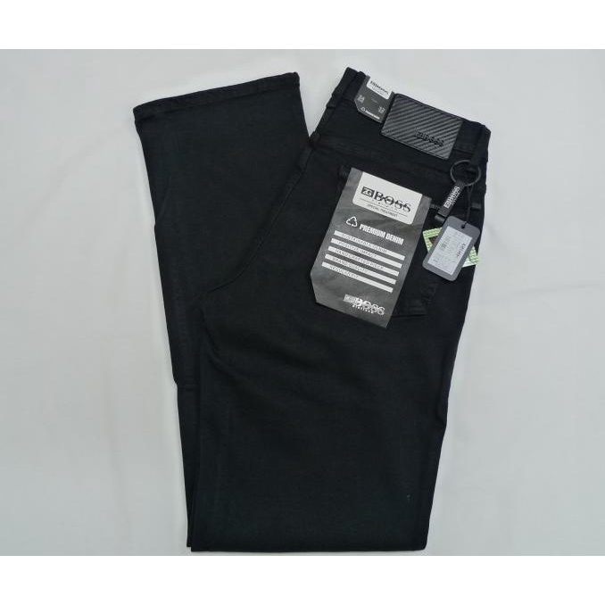 GROSIR Celana Jeans Pria Panjang ZG BOSS Black (Soft Stretch Jeans)
