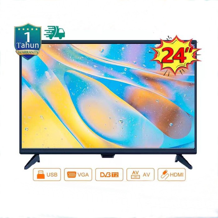 Hadiah Tahun Baru TV LED 24 inch HD Digital TV DVB-T2 Sakura Sivatel