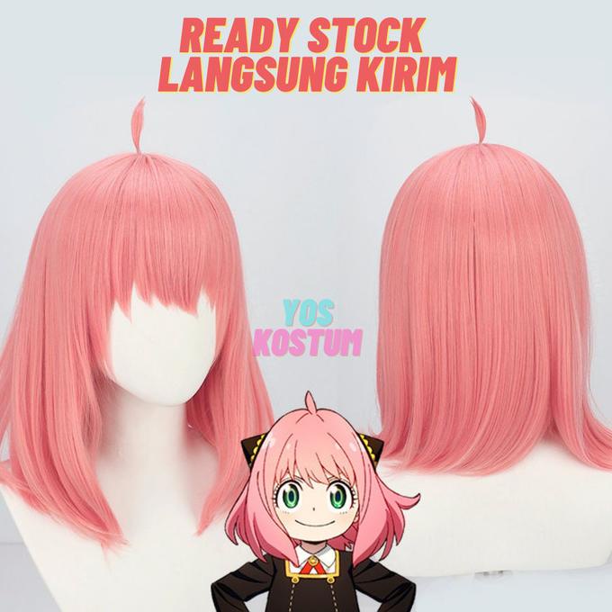 Wig Anya Forger Spy X Family Cosplay Anime Anak Dewasa Rambut Import