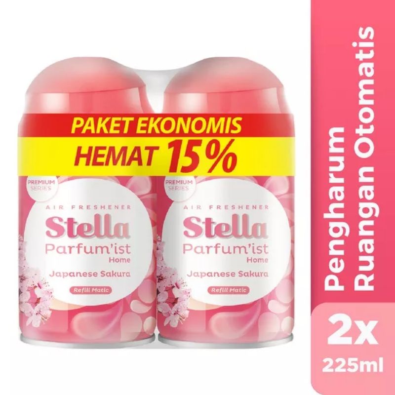 Stella Matic Parfumist japanese sakura refill 225Ml - Pengharum Ruangan