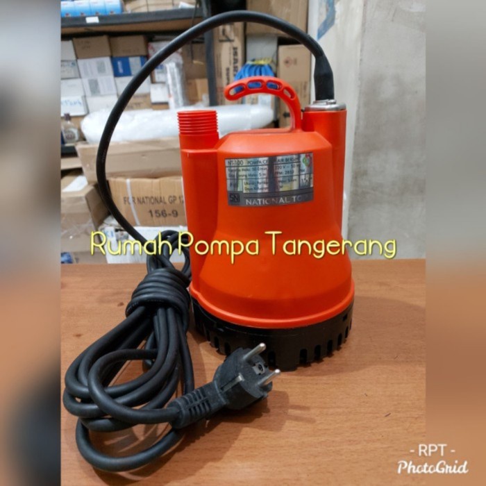Pompa Celup Kolam Air Bersih Merk NATIONAL TOP NT 100 Watt NON AUTO