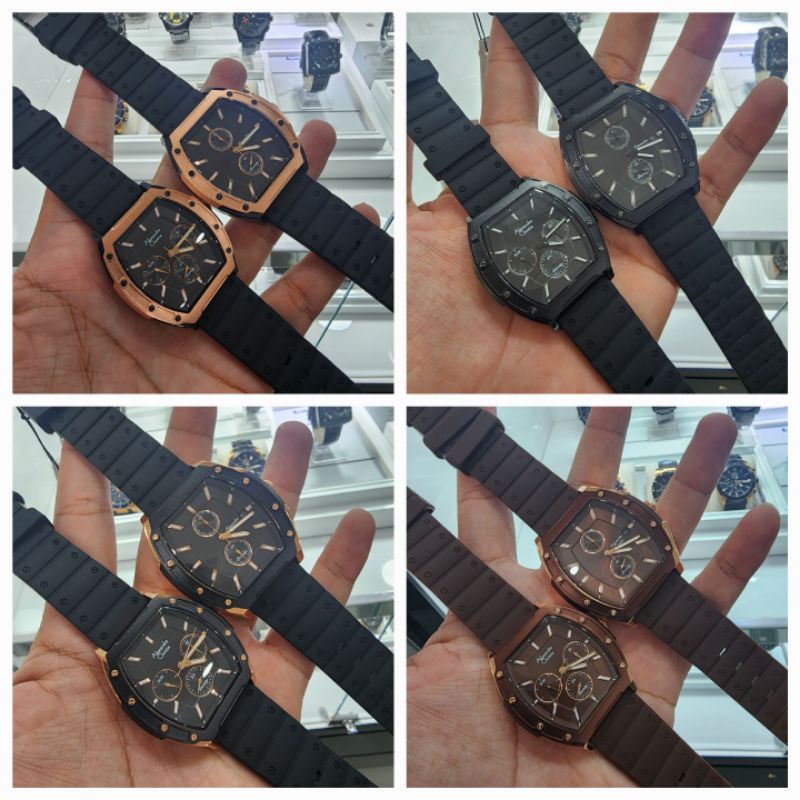 jam tangan couple alexandre christie ac6628 rubber karet pasangan bisa beli satuan new garansi resmi