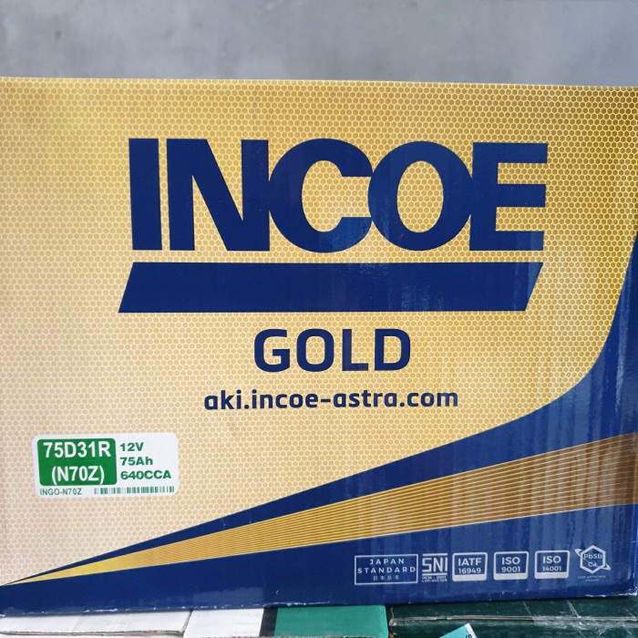 Best Seller Aki Mobil Incoe Gold Astra N70Z 75Ah