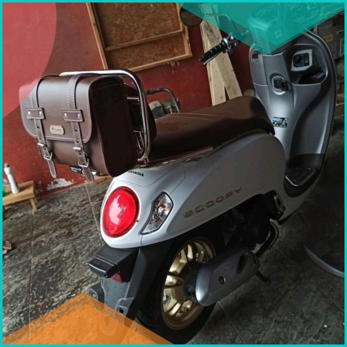 Back Rack Scoopy Plus Bantalan & Tas Aksesoris Motor Honda Scoopy 14JVNZ3 sparepart