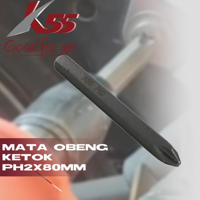 Diskon K55 Mata Obeng Ketok PH2x80mm Obeng Getok - Impact Bit msto79 Ayo Beli