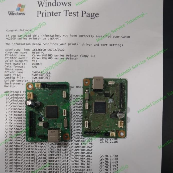 Mainboard Printer Canon Mg2570s