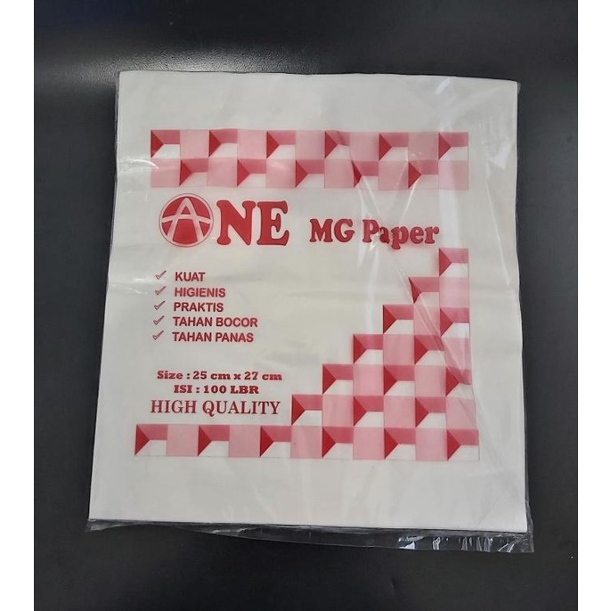 

] KERTAS BUNGKUS NASI/PAPER RICE UK 25 x 27 ONE PAPER