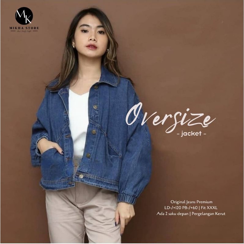Oversize jacket jeans by Mikha store REALPICT PRODUK