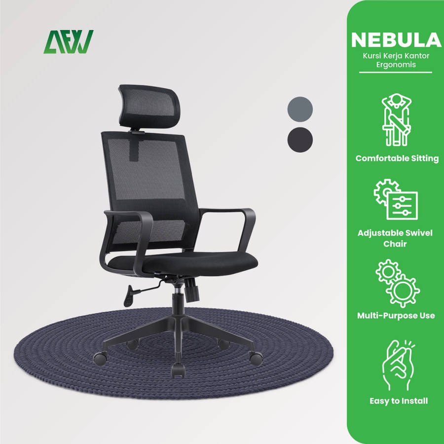 NEBULA Kursi Kerja Kantor Kursi Staff Ergonomis Working Chair