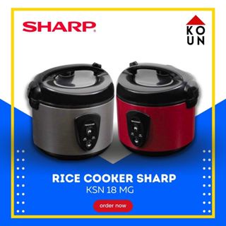 SHARP RICE COOKER MEGIC COM BODY STAINLESSTELL KS-N18MG-SL RD KS N18MG SL RD KAPASITAS 1.8 LITER