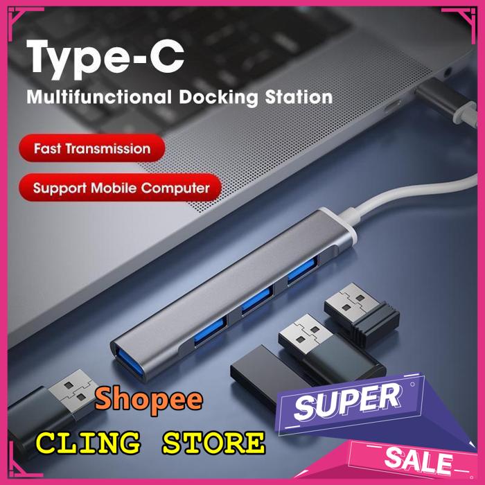 DISKON GEDE HUB ADAPTER SPLITTER/USB TYPE C HUB ADAPTER/KABEL ADAPTER USB HUB/ADAPTER KONVERTER USB