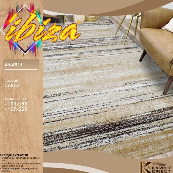 [Karpet Direct] Ibiza Karpet (Coklat) 100x150 cm - Kode 45-4611