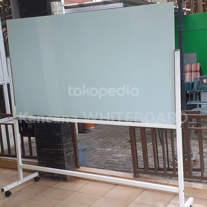

glassboard standing putih 100 150 Cm