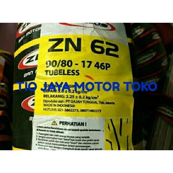 BAN ZENEOS 90-80-17 TYPE ZN62 SPORT RACE TUBLES