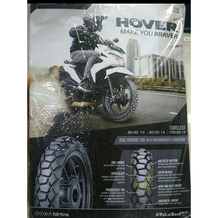 TERBARU ban luar fdr tubeless 100 80 14 hover