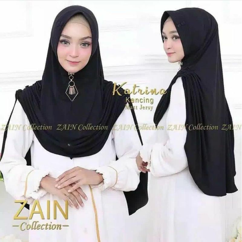 Jilbab Instant Dewasa Bergo Katrina Bahan Airis Terbaru Termurah / Alody's Collection