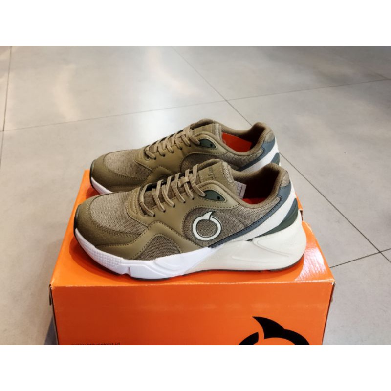 Sepatu Lari - ORTUSEIGHT Reliance - Khaki/Cargo Green/White [11030207] Original