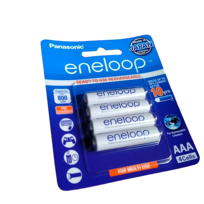 MUST HAVE BATERAI CAS AAA BATERAI RECHARGEABLE PANASONIC ENELOOP 4PCS ORI TERMURAH