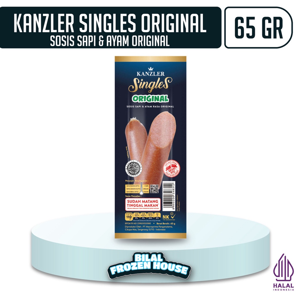 

Kanzler Singles 65gr - Sosis Sapi & Ayam