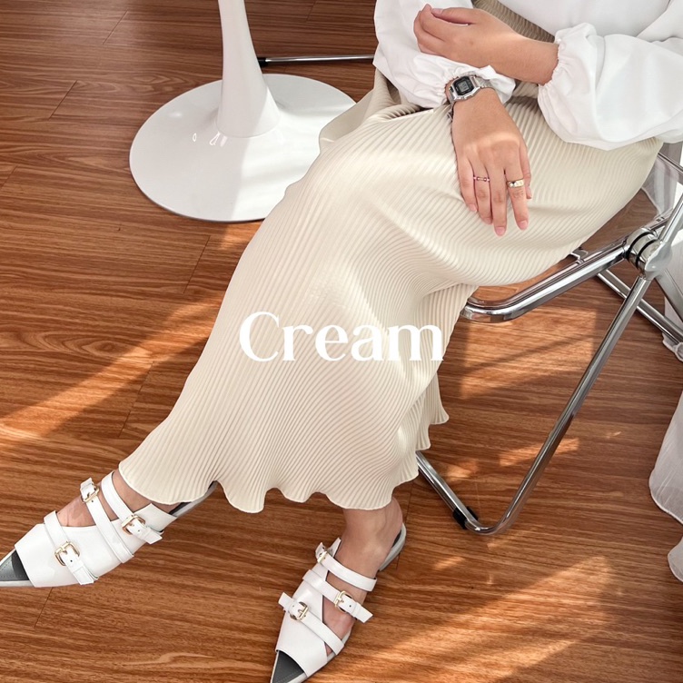 ⚡COD⚡ rok plisket SPAN wavy premium lidi gelombang panjang maxi skirt