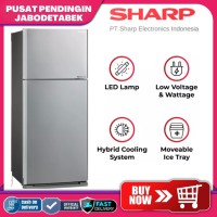 SHARP KULKAS 2 PINTU [397 L] GRAND VETRO SERIES SJ-IG470M-SL - SILVER PPJ