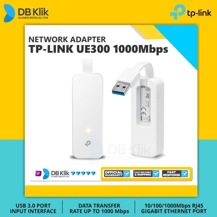 Network Adapter TP-Link UE300 Gigabit 1000Mbps - TPLink UE300 USB 3.0