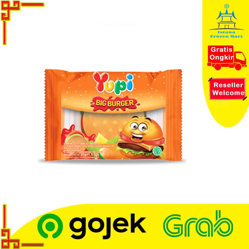 

Permen Candy Gummy Big Burger 32 Gram - YUPI